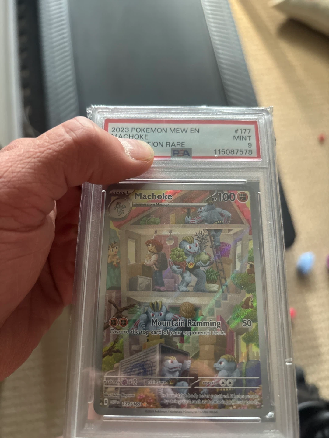 2023 Pokemon Machoke #177 PSA 9 Mint Card