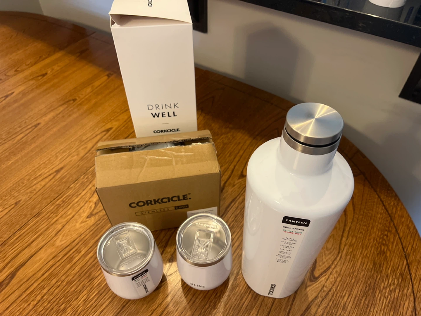 Corkcicle White Canteen and Tumblers Set of Four - photo 2