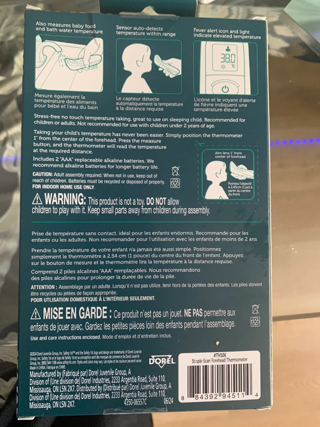 Safety 1st Simple Scan Forehead Thermometer - photo 3