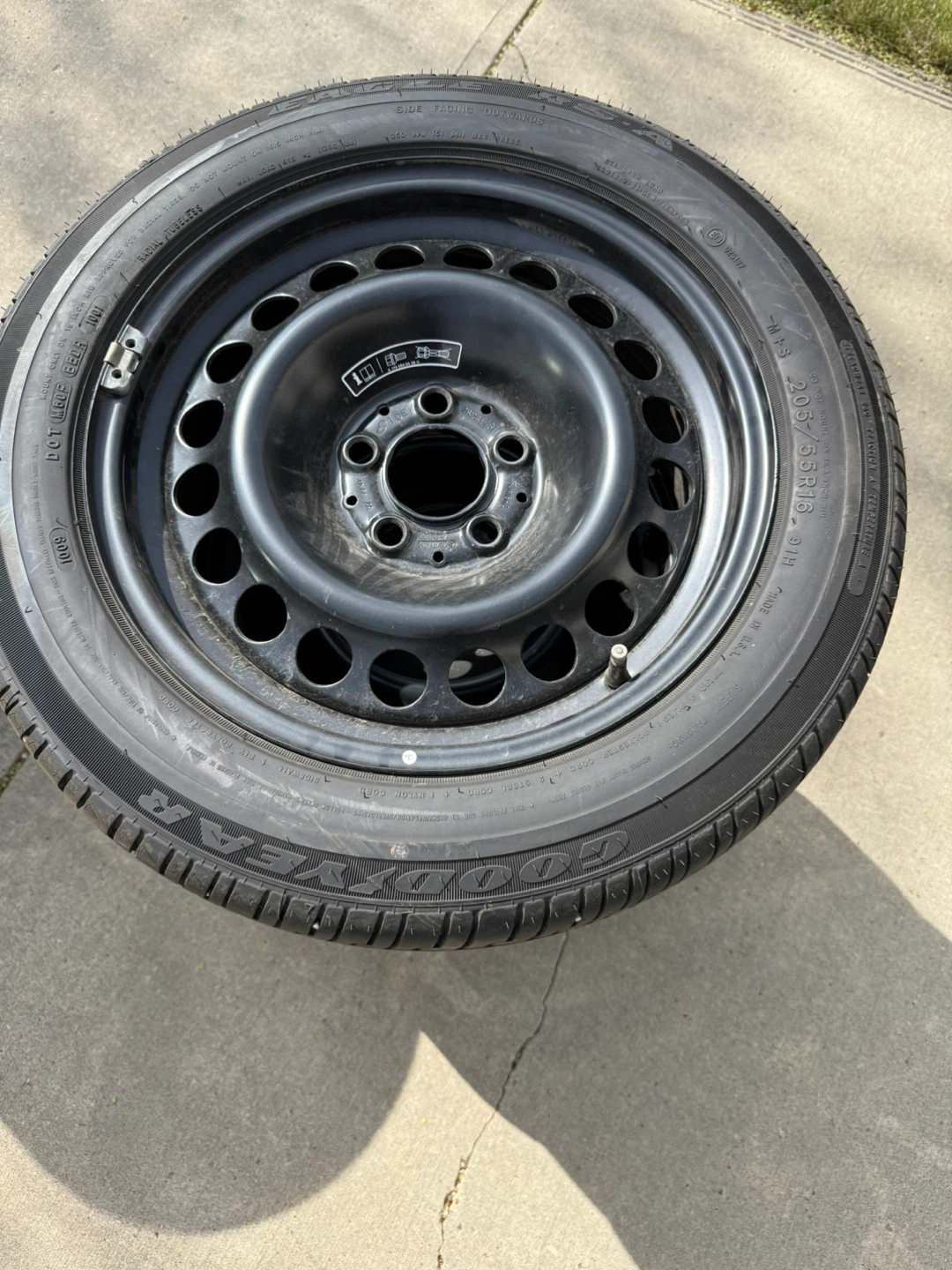 Mercedes 205/55R16 Tire Set (4) on Steel Rims