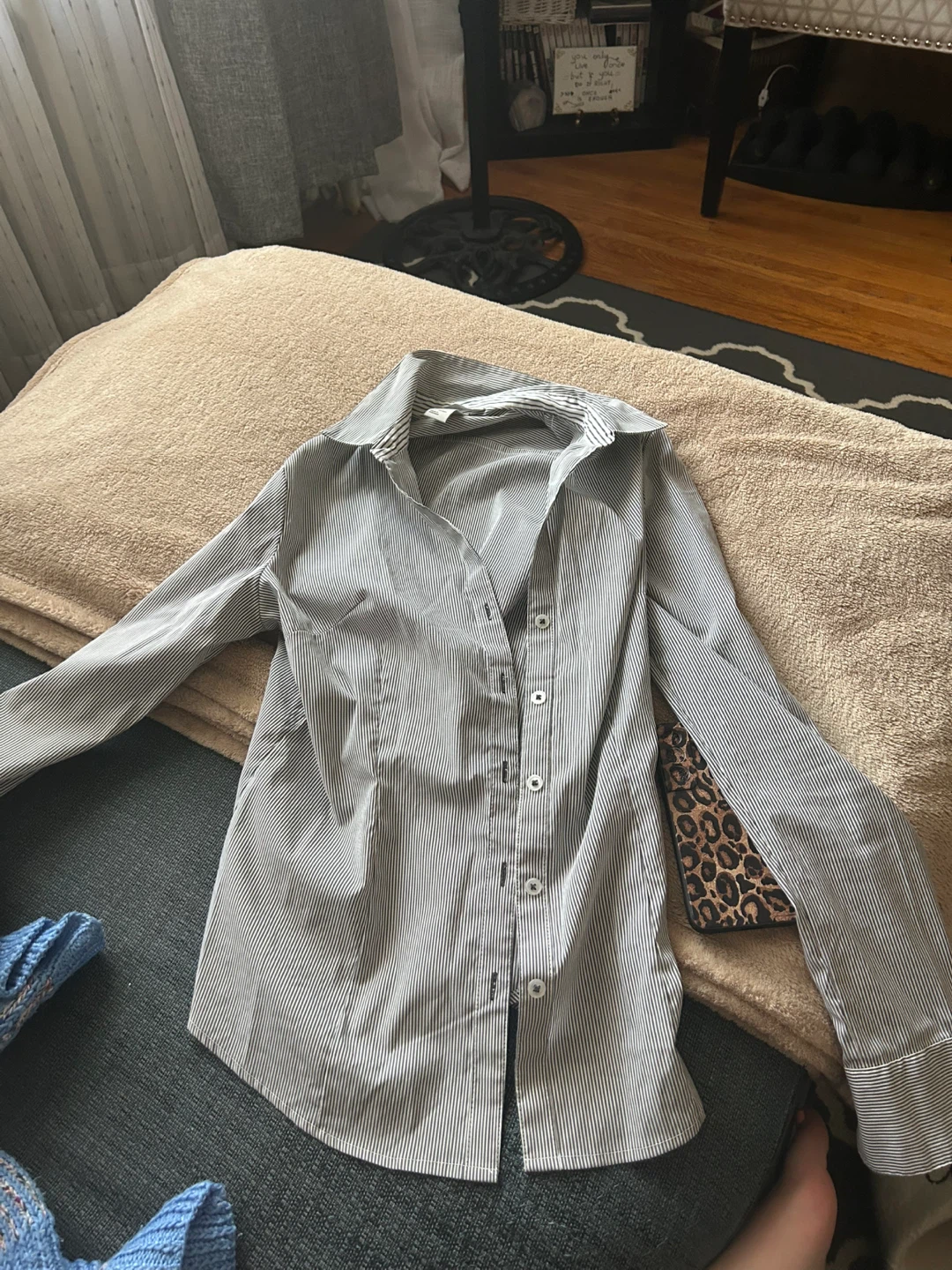 H&M Women's Striped Button-Up Shirt #freecycle
