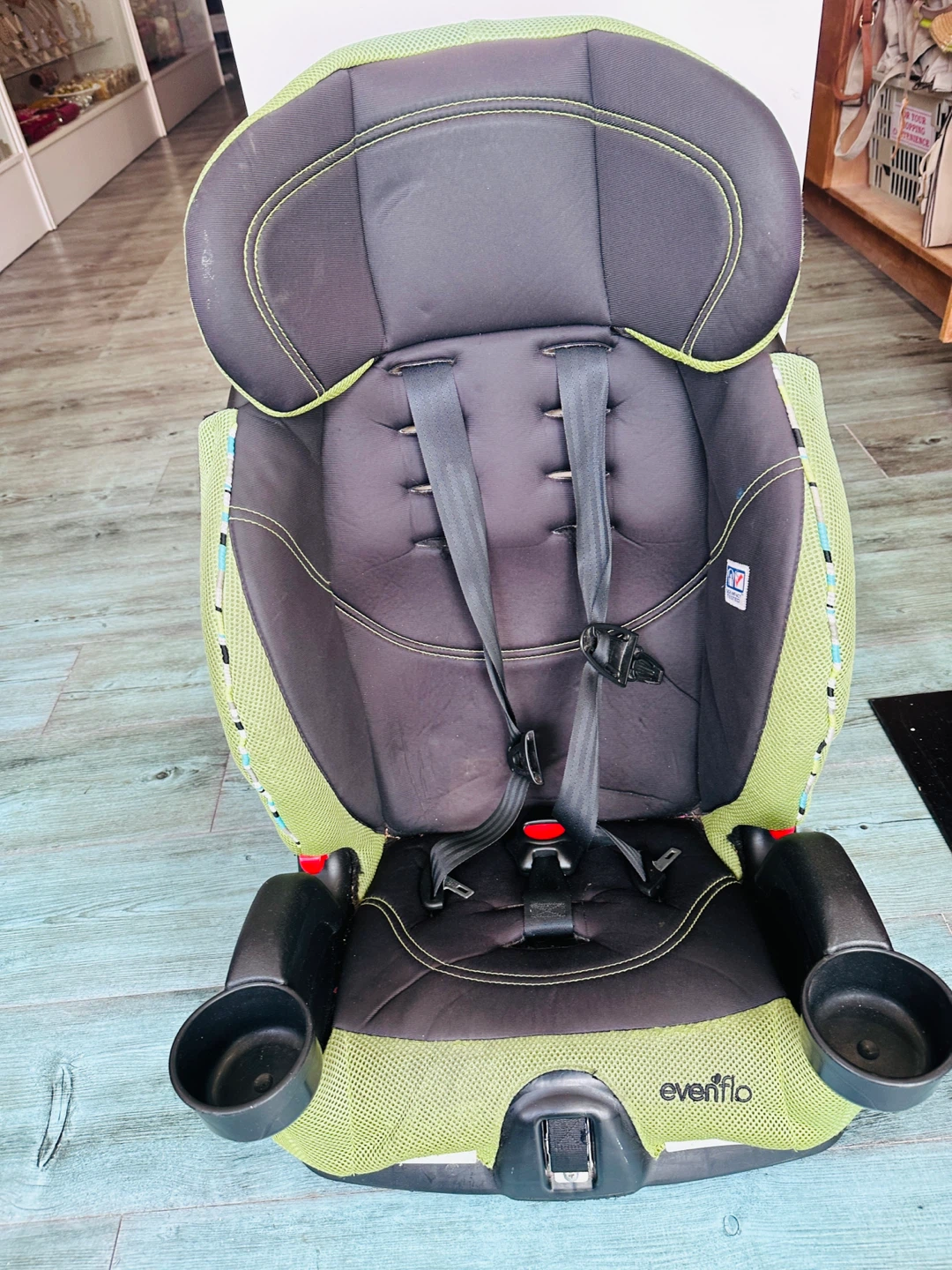 Evenflo Green and Black Booster Car Seat