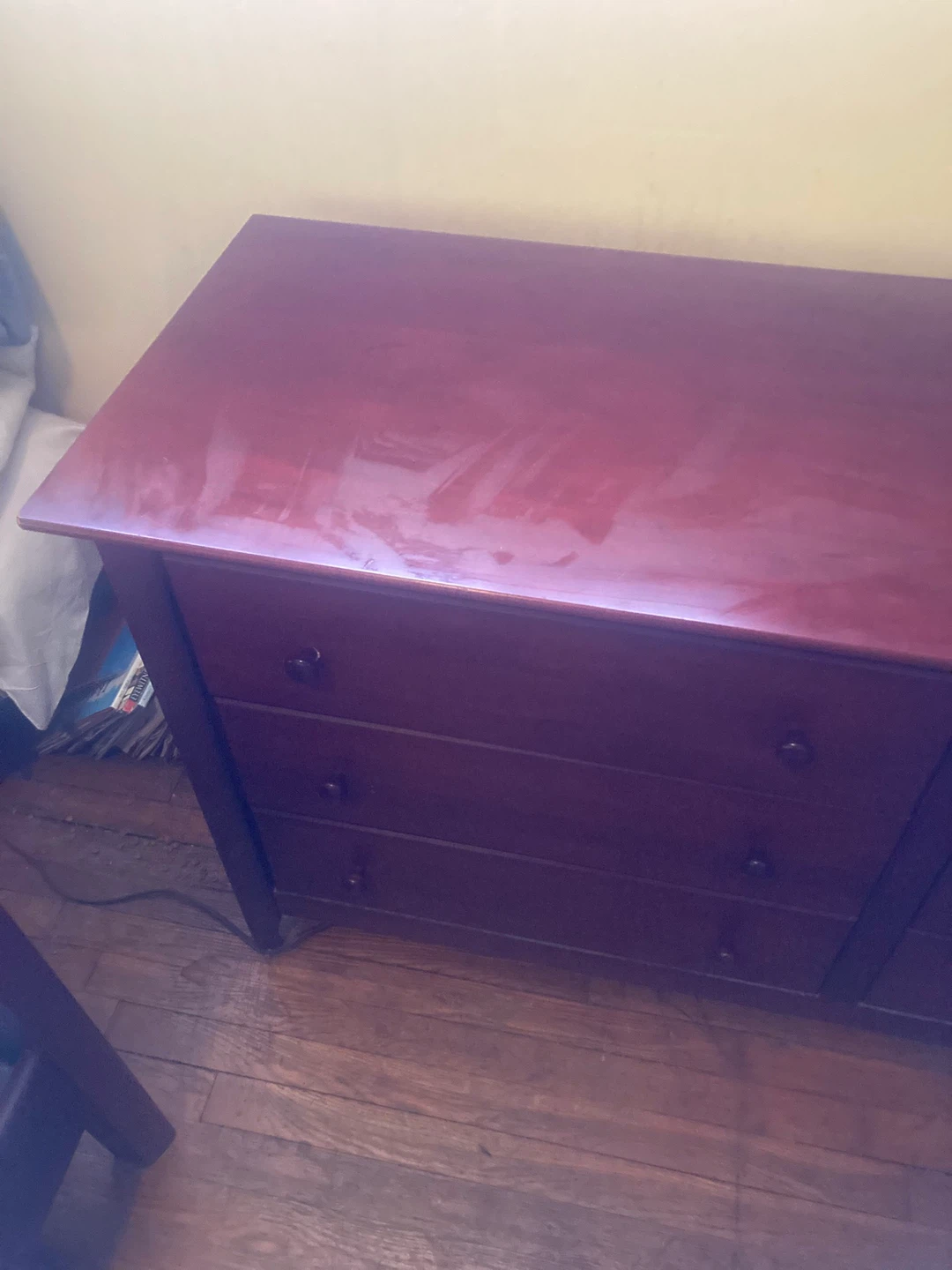 Dark Red Wooden Bedroom Furniture - photo 5