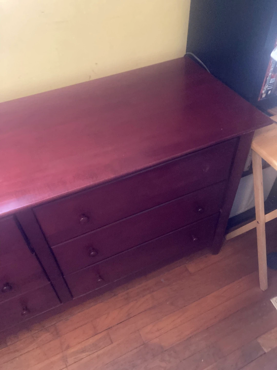 Dark Red Wooden Bedroom Furniture - photo 2