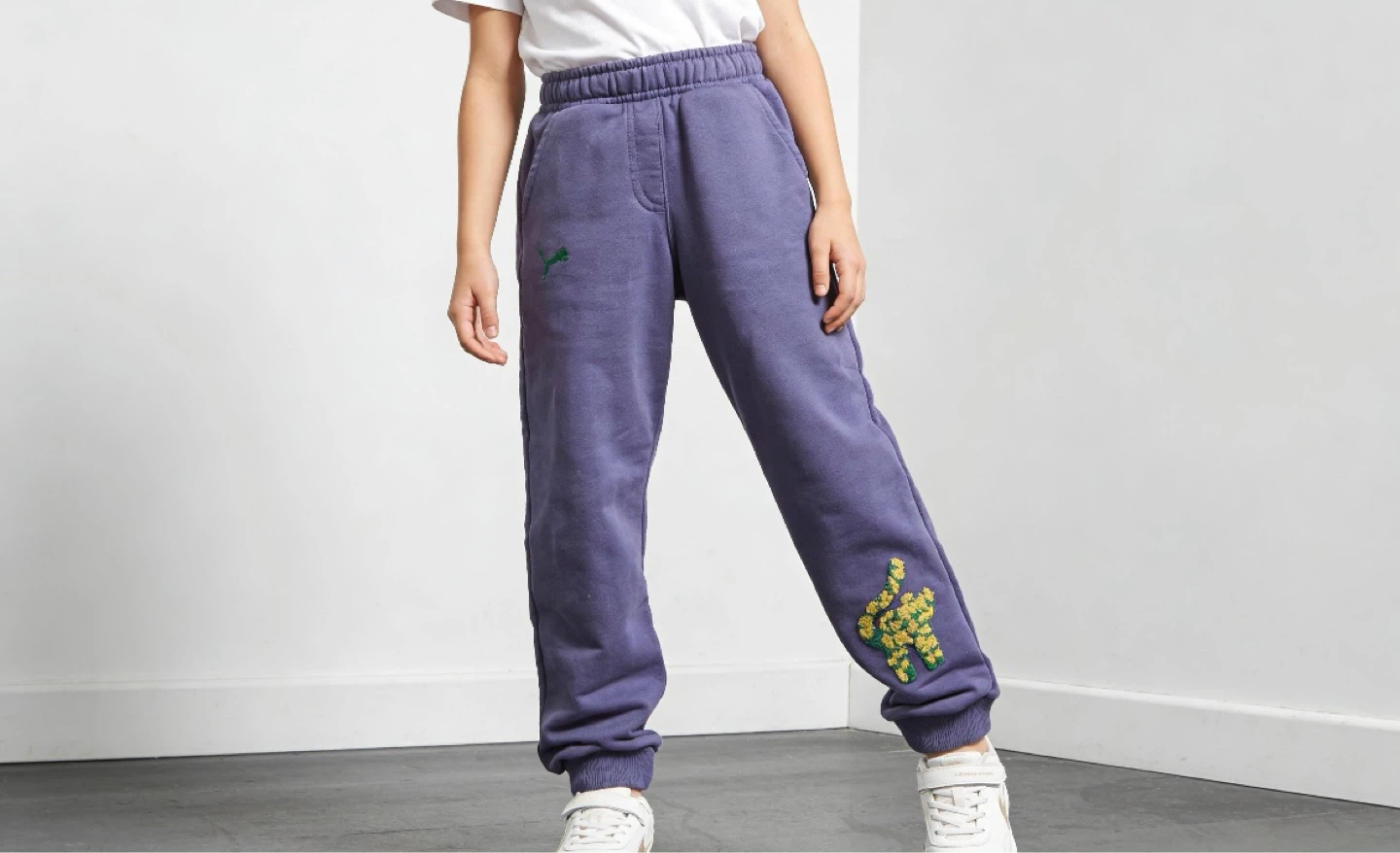 Puma Kids Joggers Purple Floral size 5T