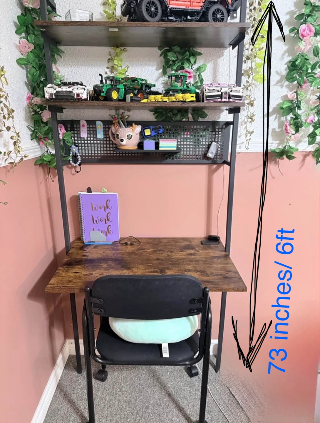 Desk with Shelves and Chair - photo 4