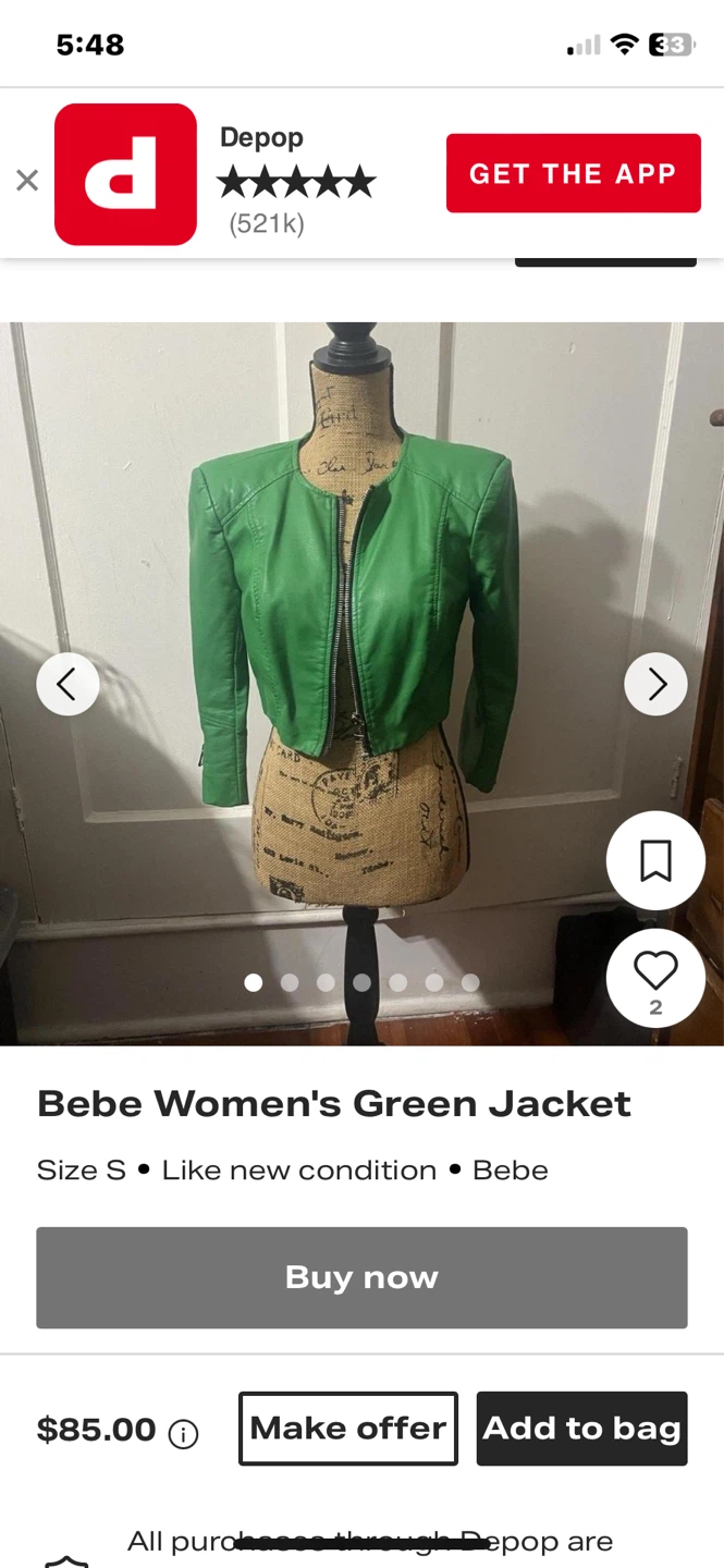 Bebe women’s green jacket - photo 3