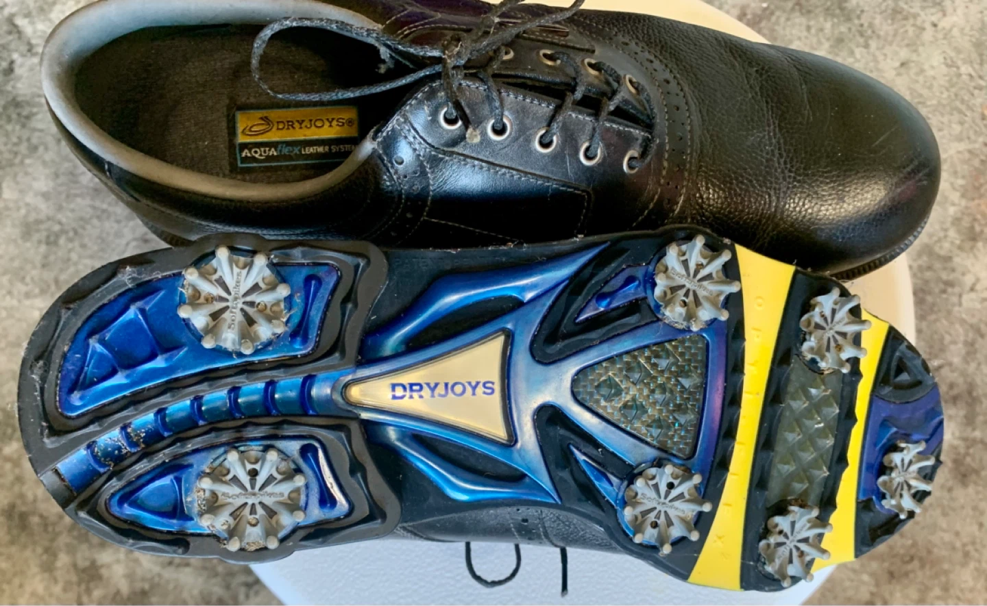 DryJoys AquaFlex Leather Golf Shoes - Black - photo 2