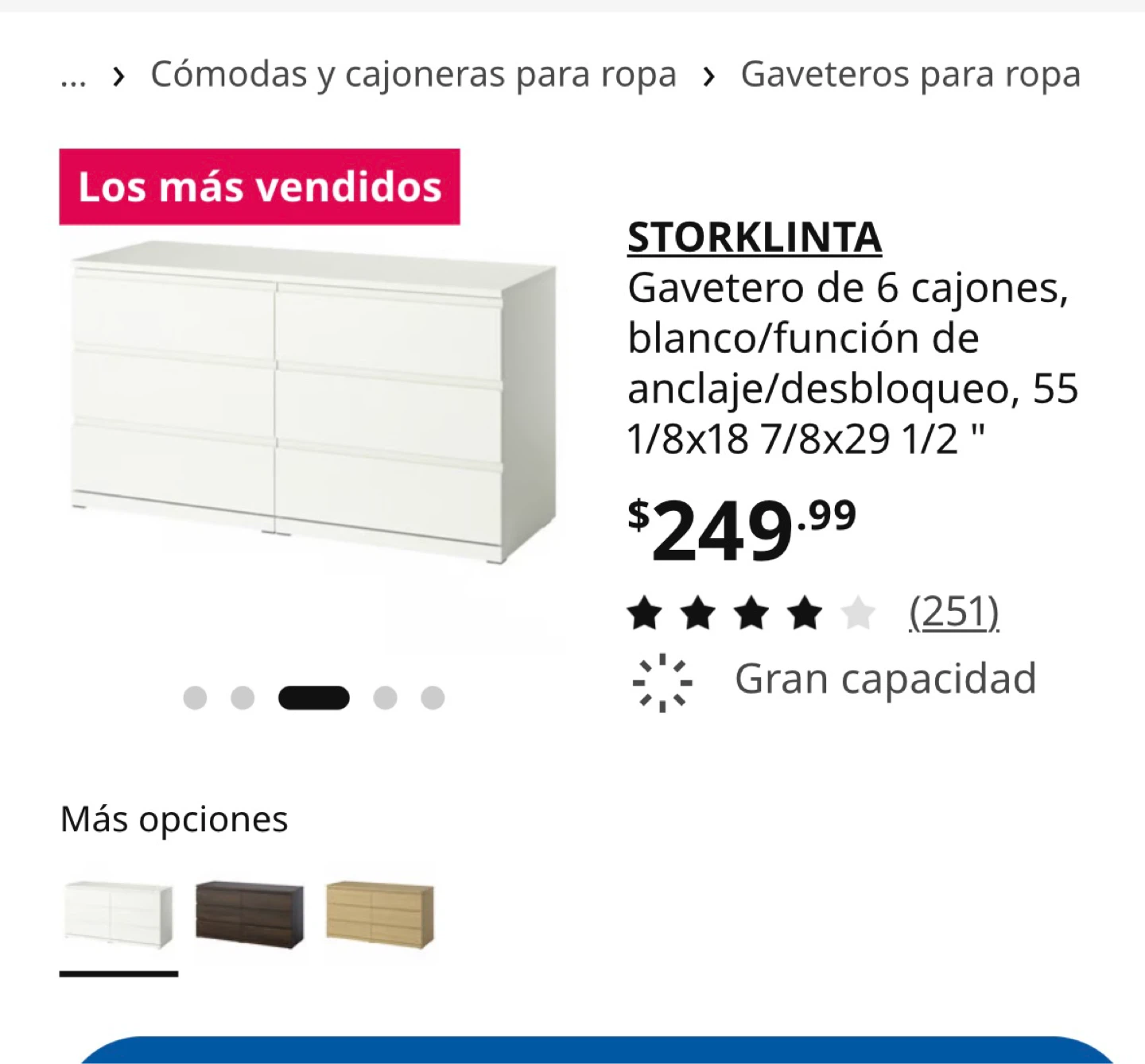 IKEA STORKLINTA 6-Drawer Dresser
