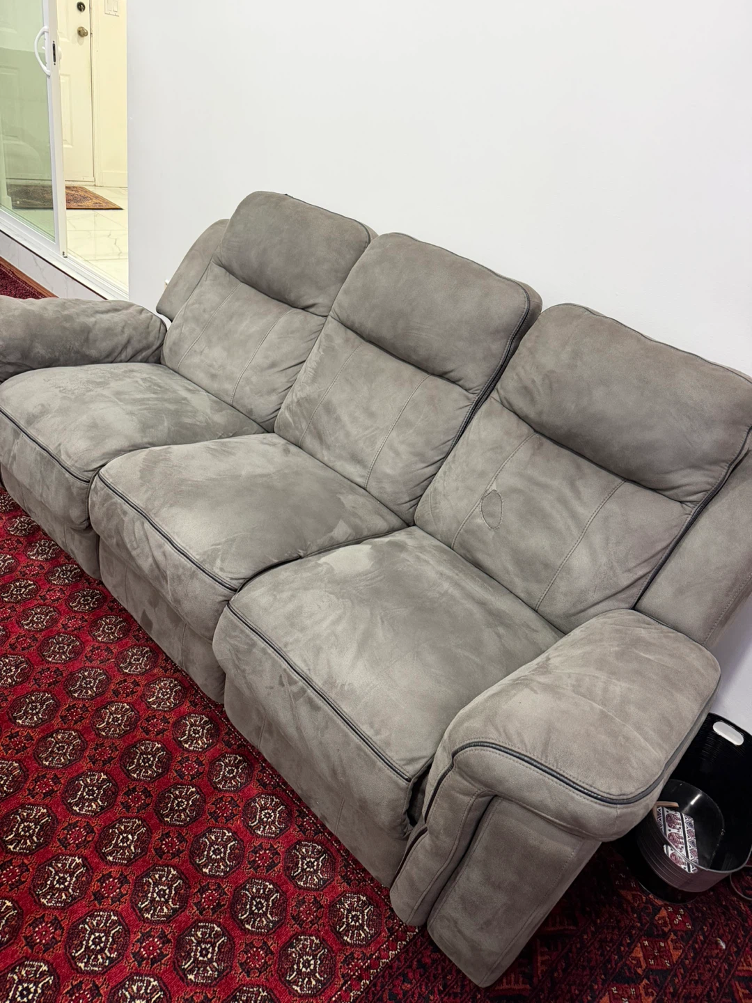 Buy one get one Grey 3-Seat Reclining Sofa - photo 2