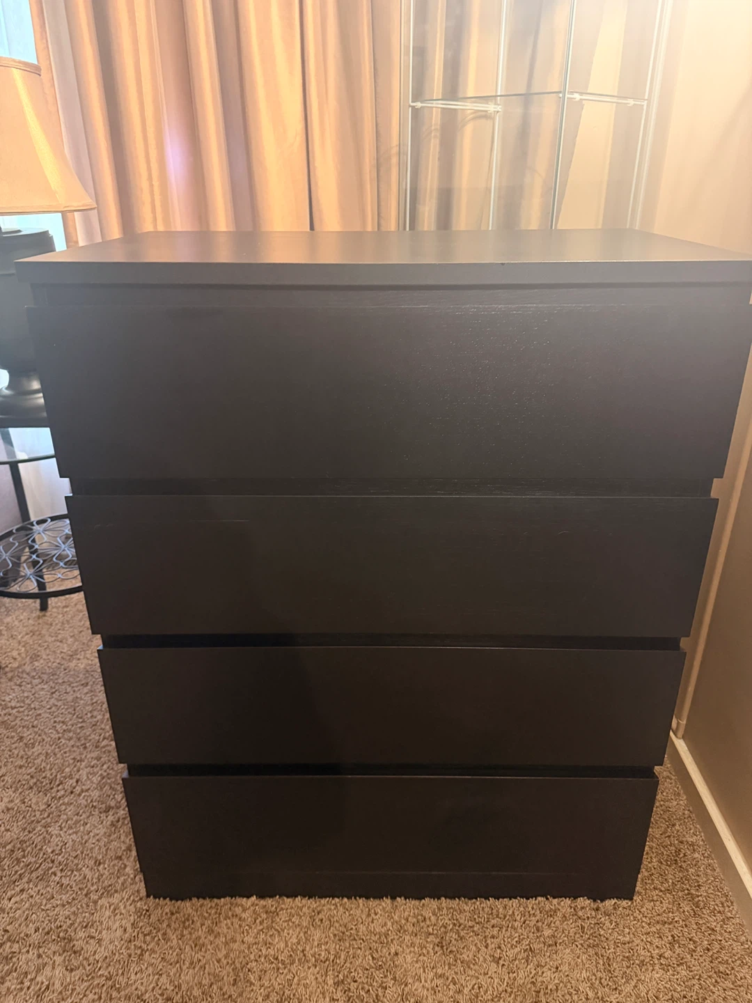 IKEA Malm 4-drawer chest - Black-brown