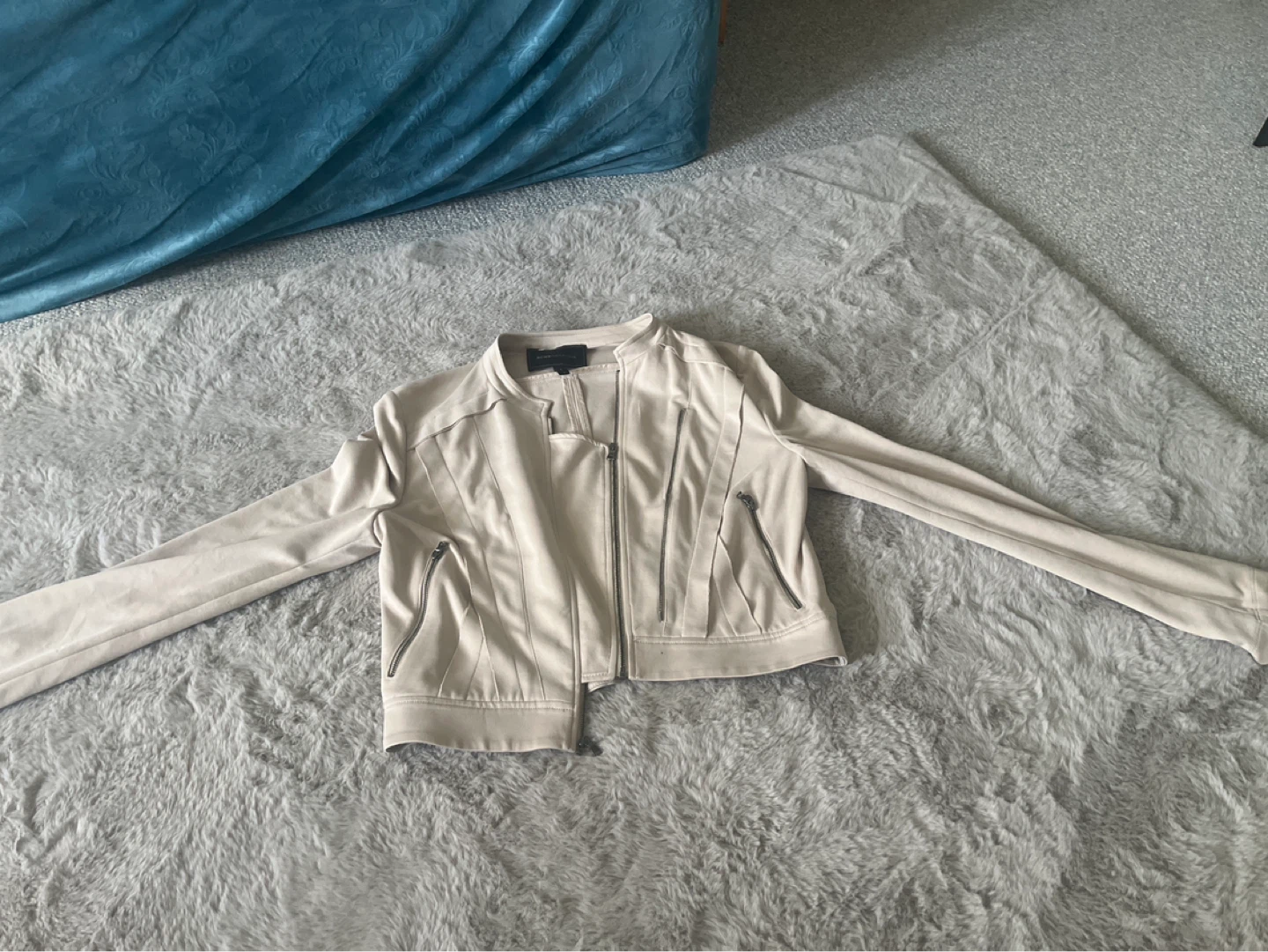 Beige Moto Jacket size small