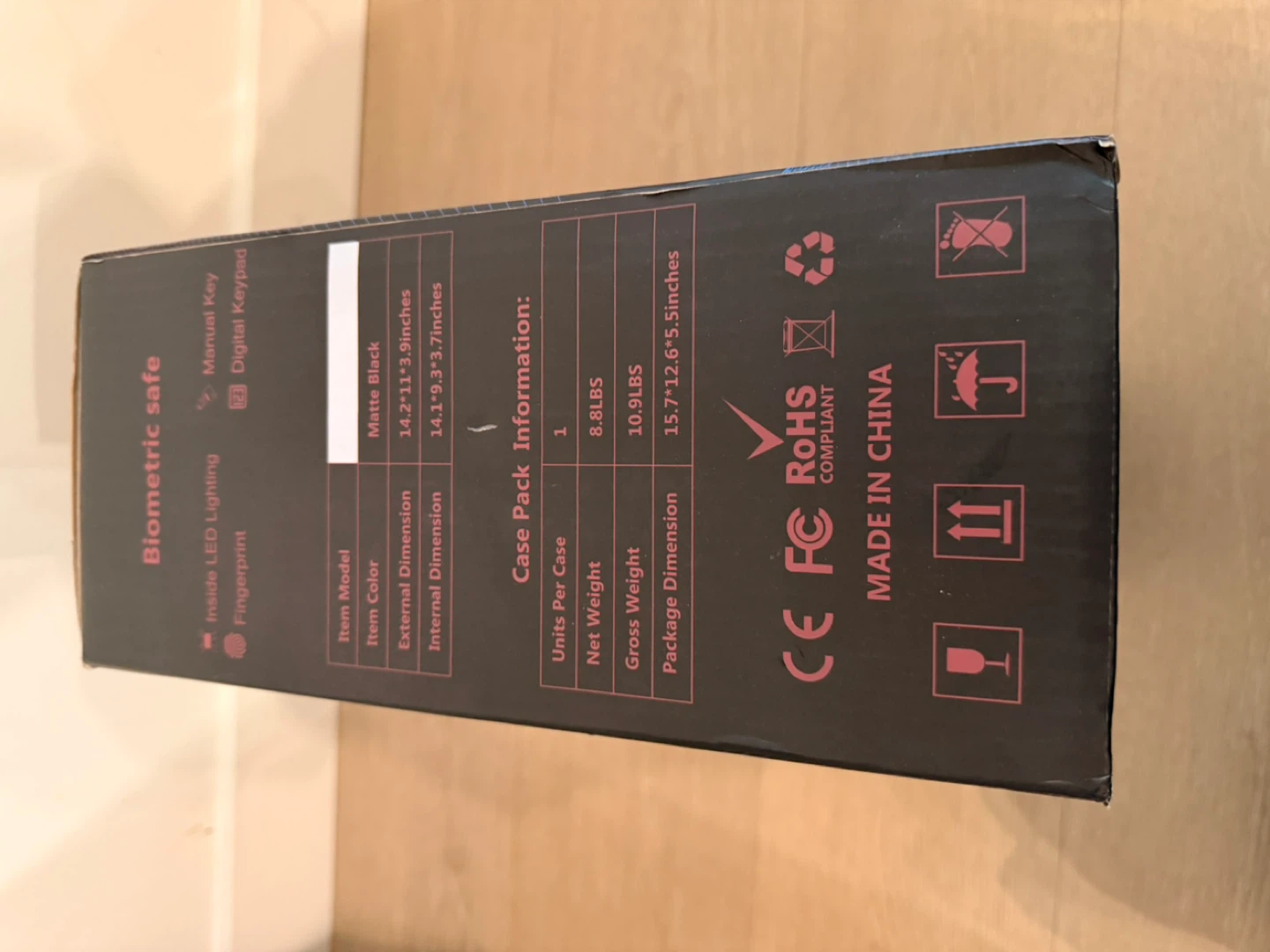 Biometric Safe with Fingerprint and Keypad Access - photo 2