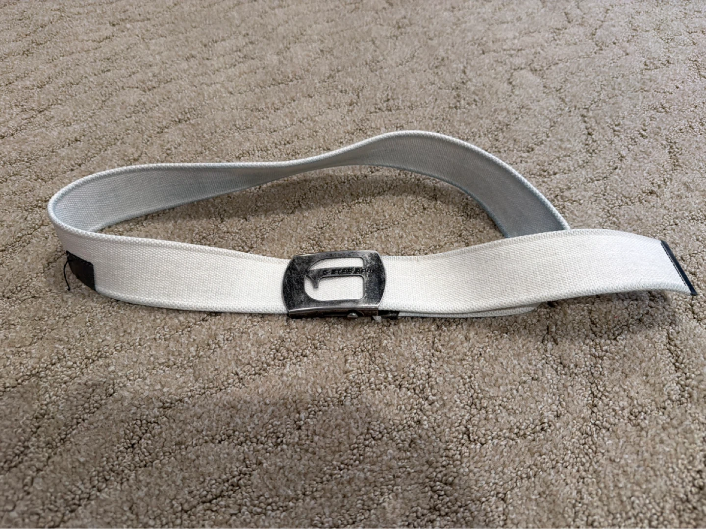 G-Star RAW White Canvas Belt