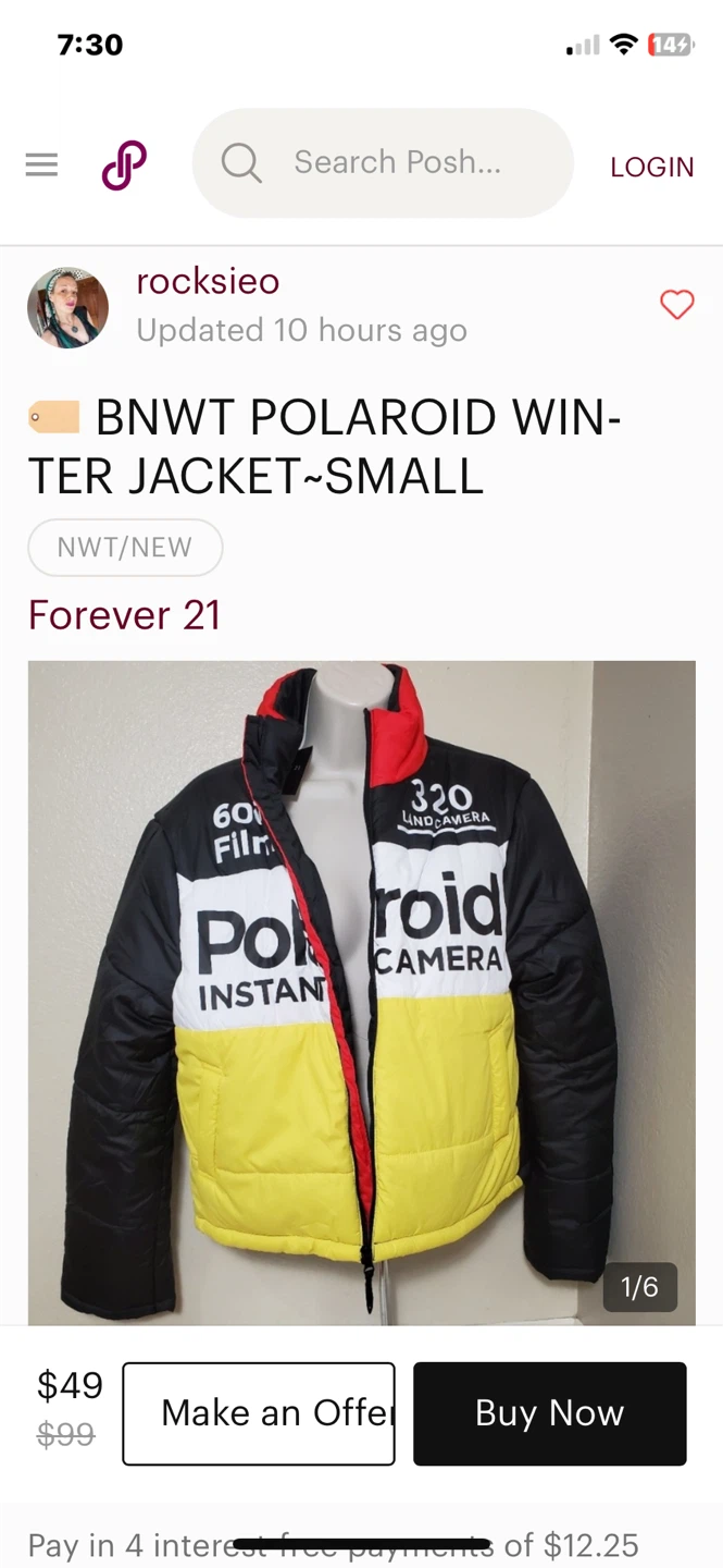 Women’s Polaroid Puffer jacket NEW size Med - photo 3