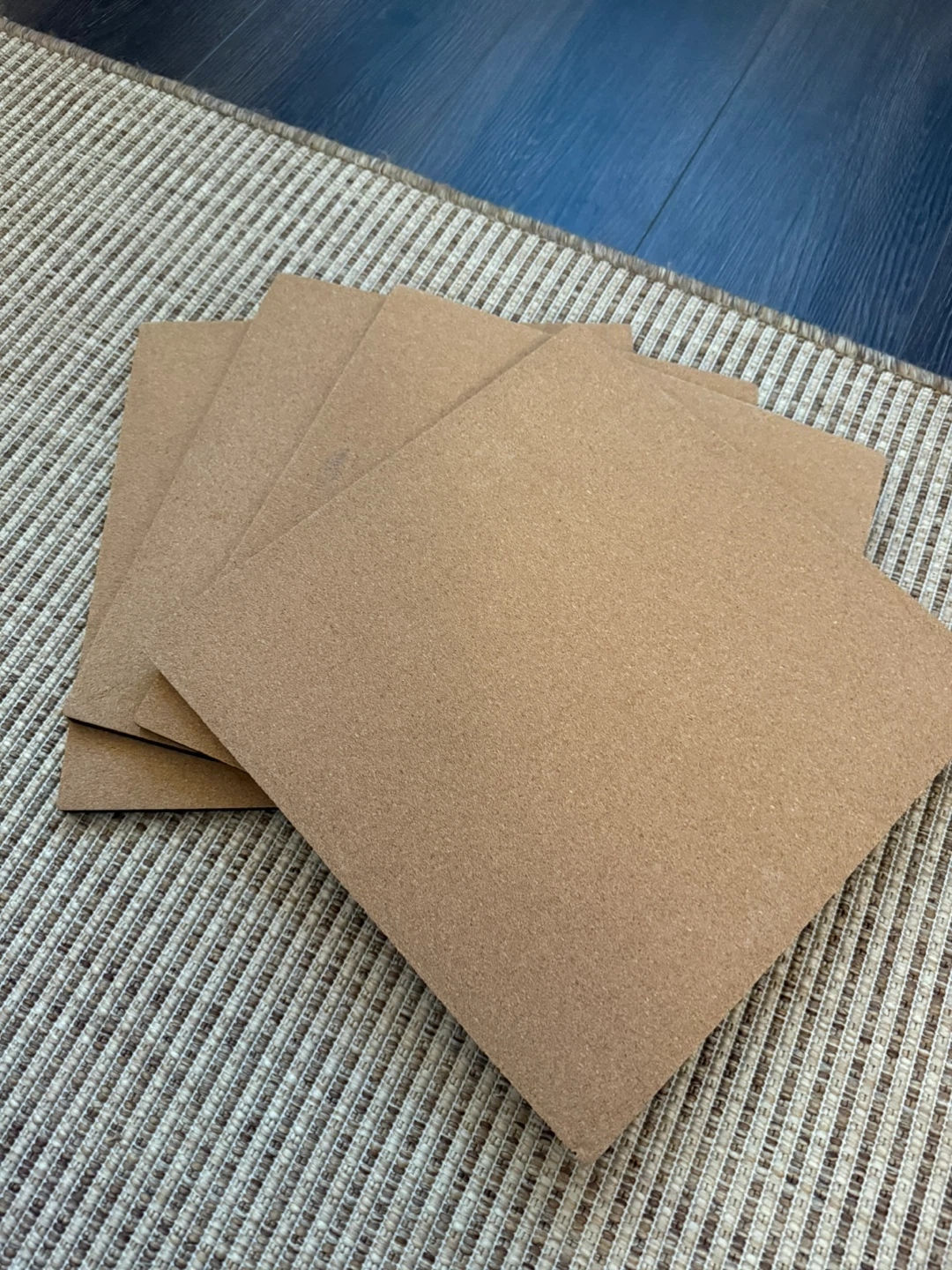 Set of 4 Brown Square Cork Foam Board - photo 2