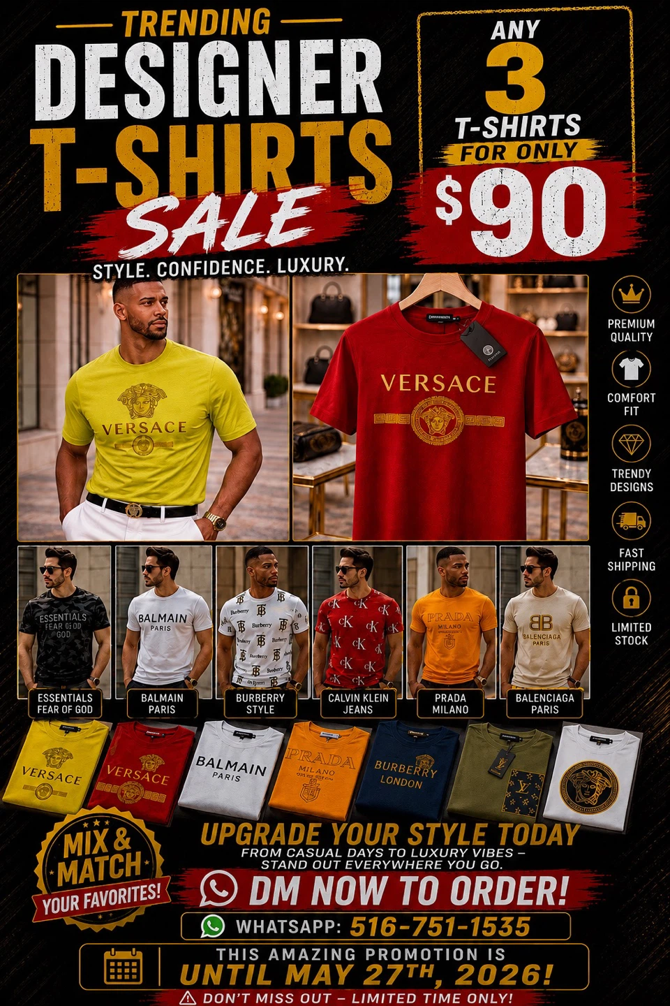 Designer T-Shirts Sale - Mix & Match Any 3 for $90 - photo 2