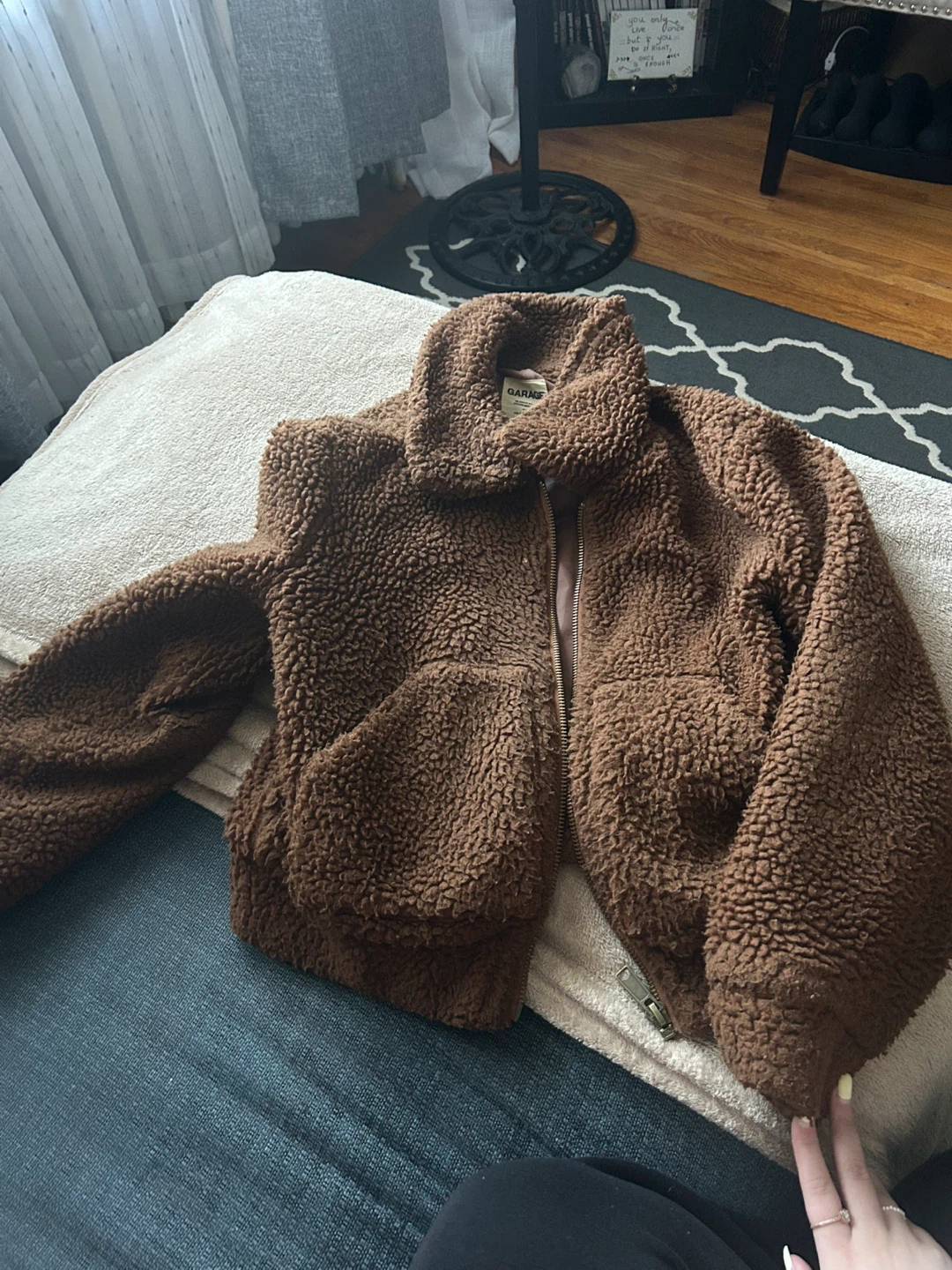 Garage Brown Sherpa Jacket #freecycle
