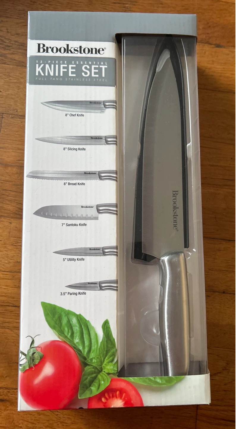 Brookstone 12-Piece Full Stainless Steel Knife Set
