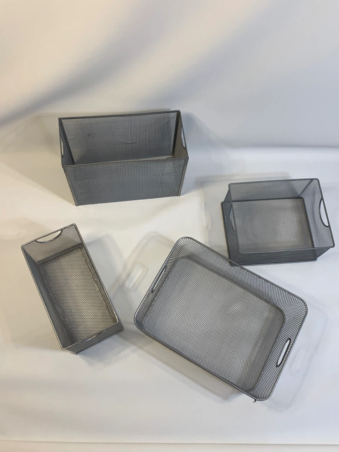 Set of 4 Metal Mesh Storage Baskets - photo 2