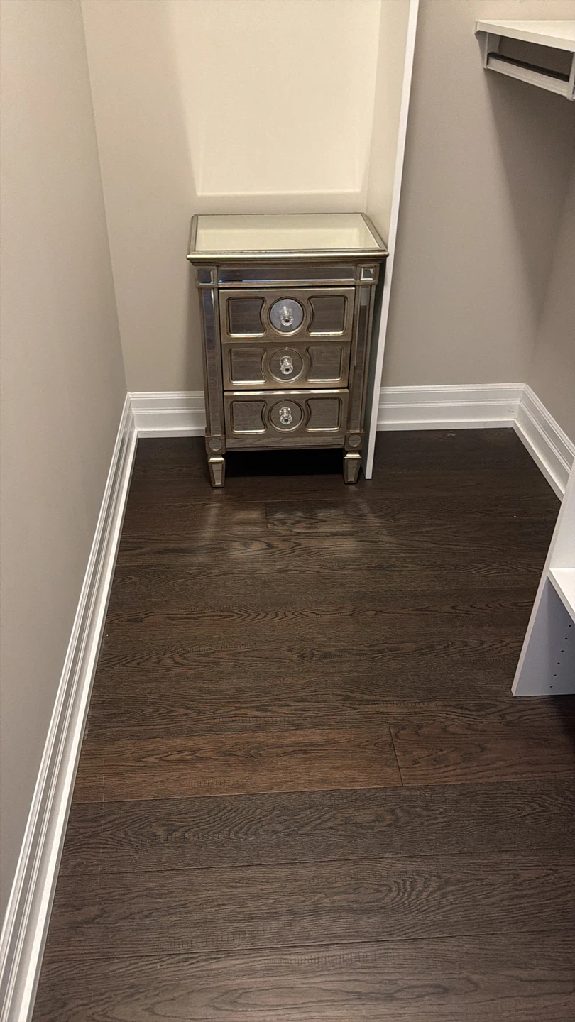 Mirrored 3-Drawer Nightstand