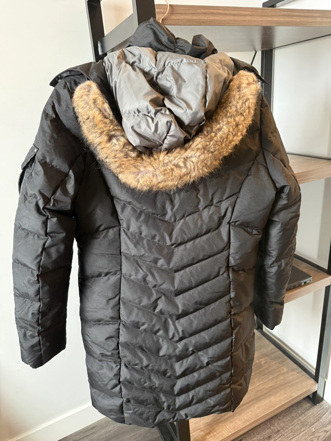 Eddie Bauer Women's Black Puffer Parka with Fur Hood - photo 3