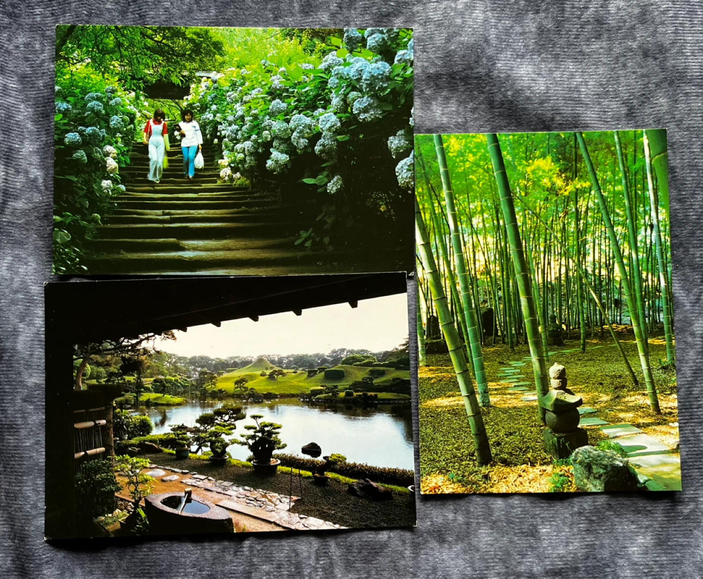 Set of 3 Japanese Garden Postcards - photo 3