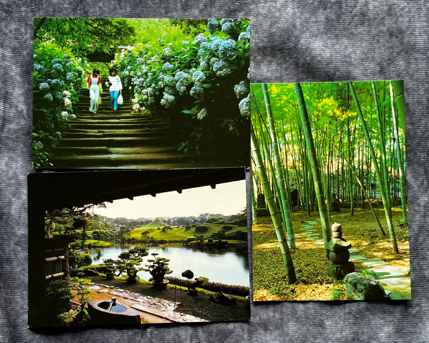 Set of 3 Japanese Garden Postcards