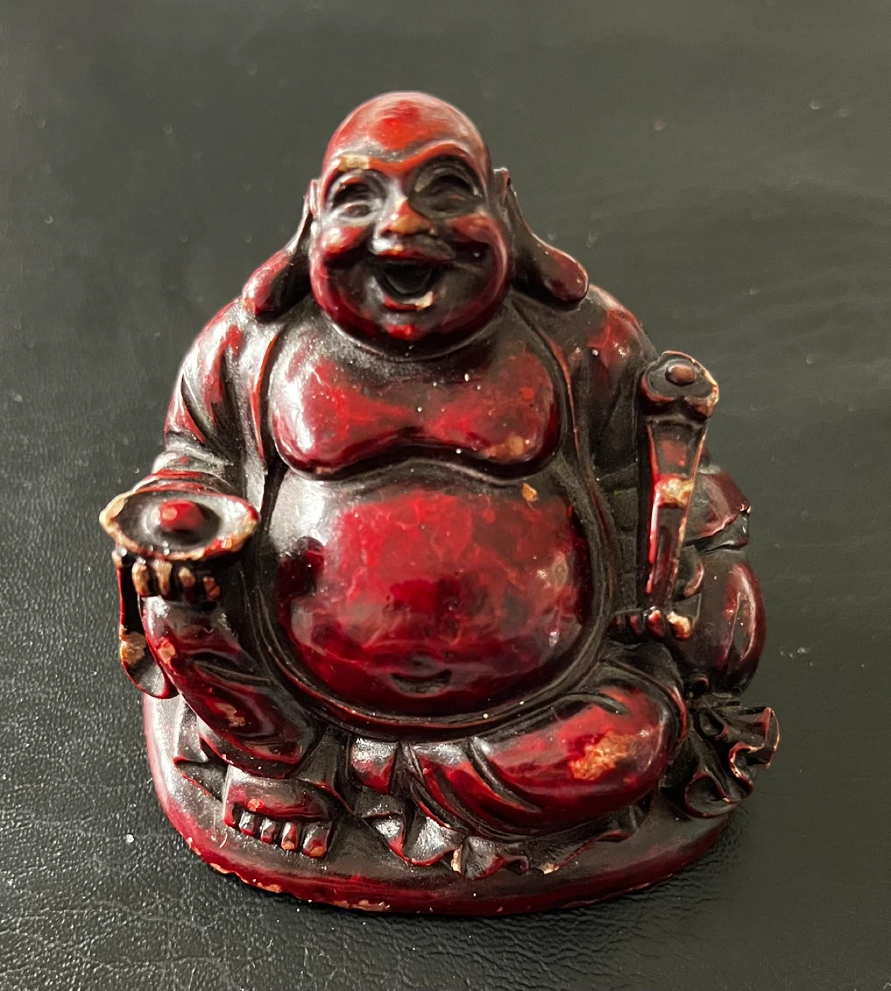 Red Laughing Buddha Figurine - photo 3