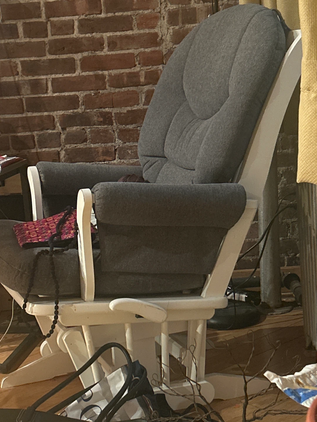 Gray Glider Rocking Chair