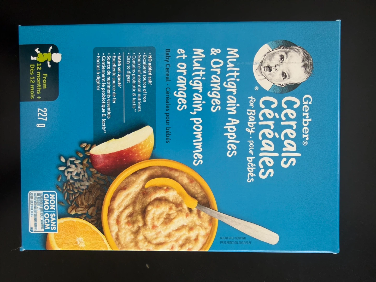 Gerber Baby Cereal Multigrain Apples & Oranges 227g