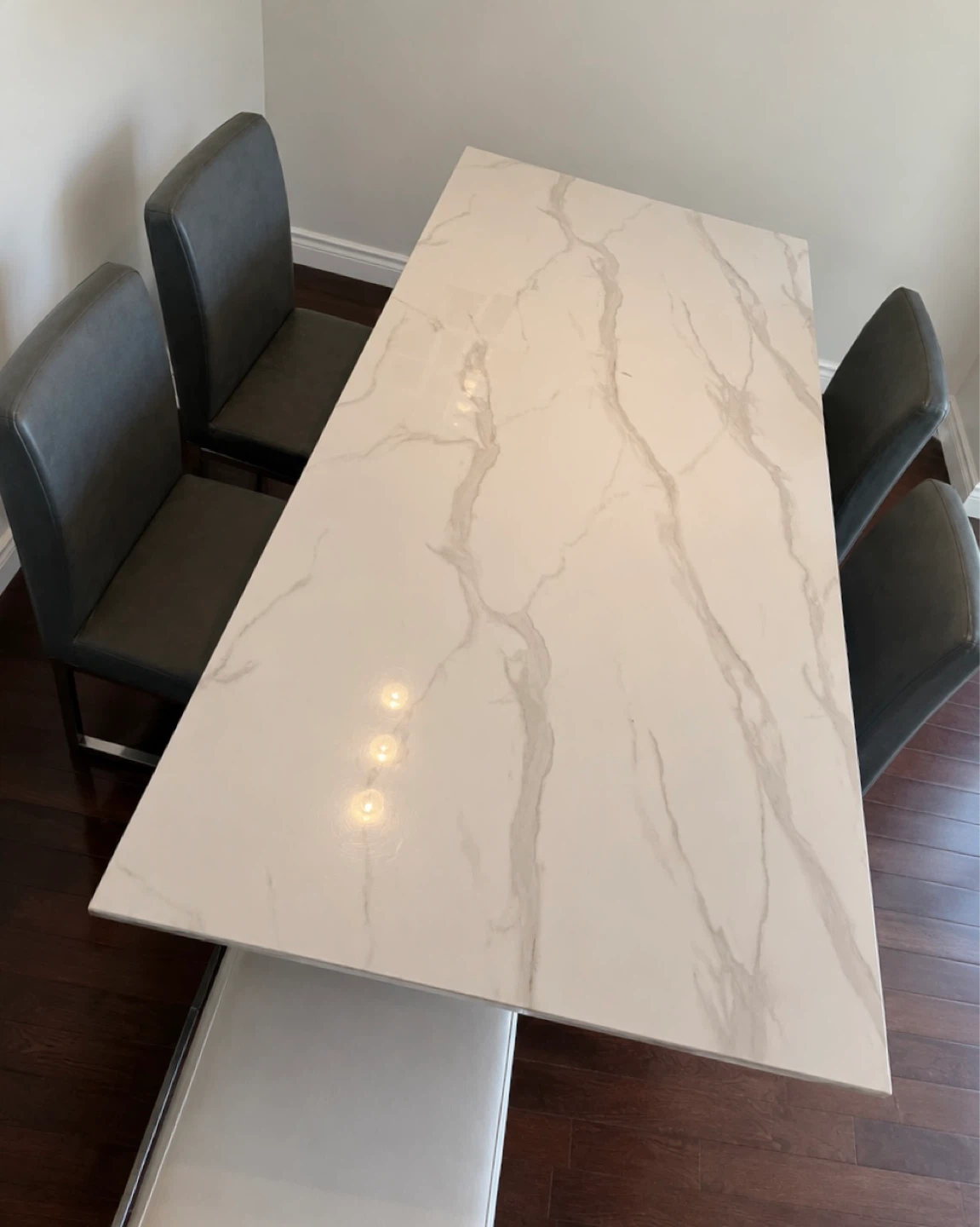 Modern Marble Dining Table Set – 6 Chairs Included - photo 3