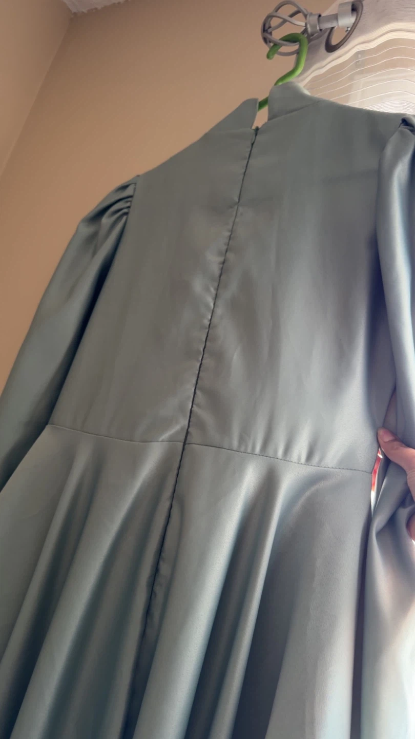 Light Blue Beaded Long Sleeve Gown - photo 5