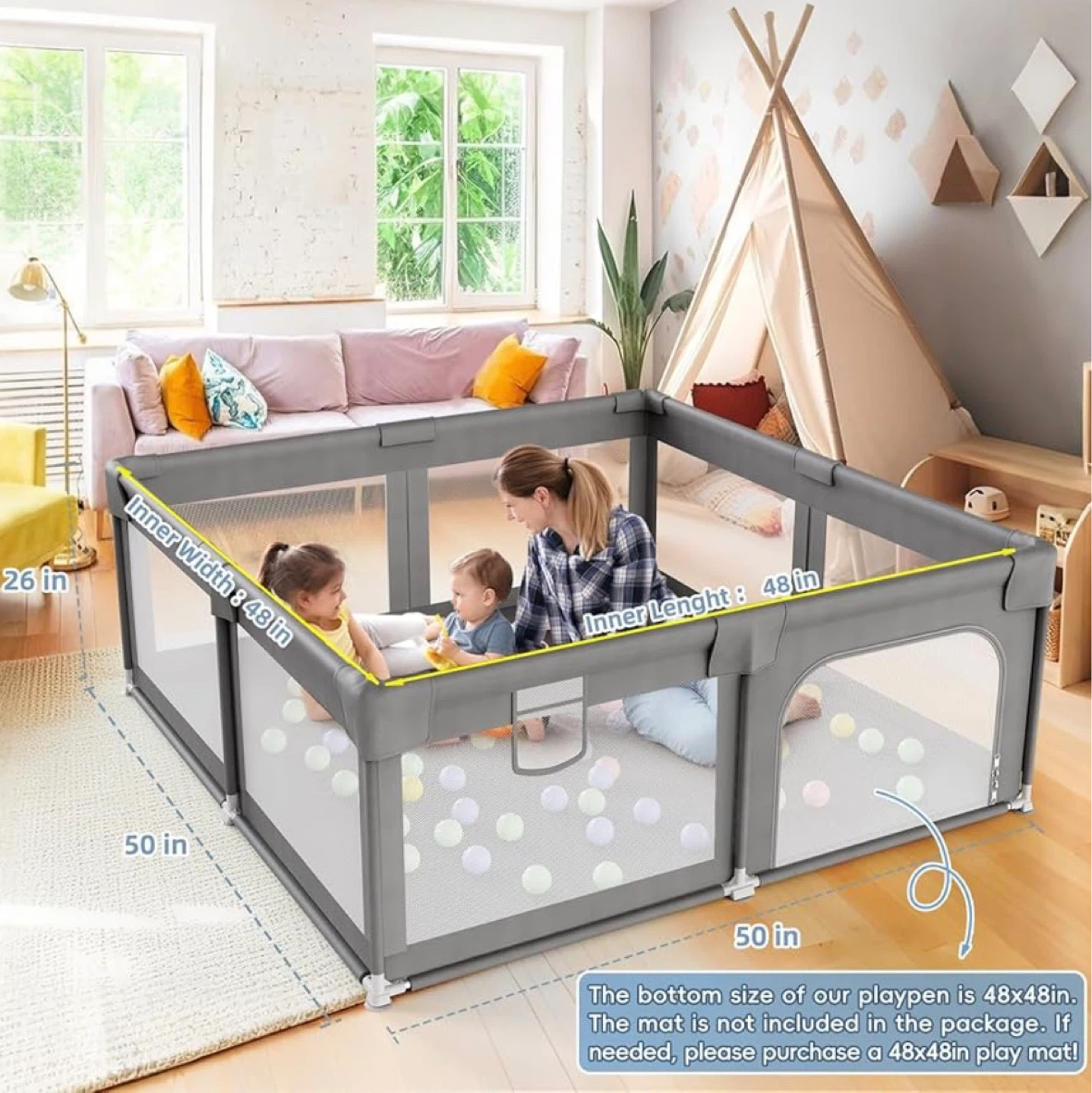 Playpen 50''x50'' - photo 2
