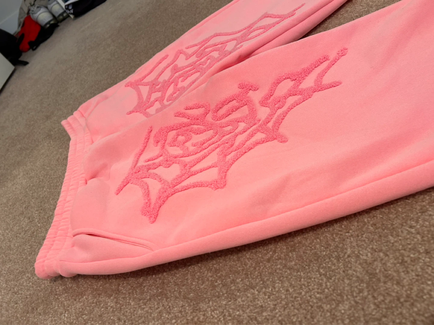 Pink Spiderweb Sweatpants Size M - photo 4