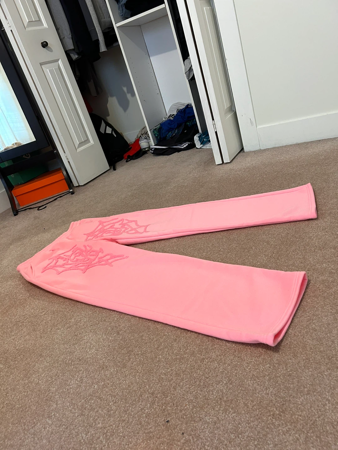 Pink Spiderweb Sweatpants Size M - photo 5