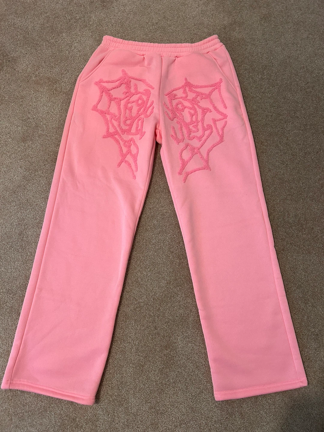 Pink Spiderweb Sweatpants Size M