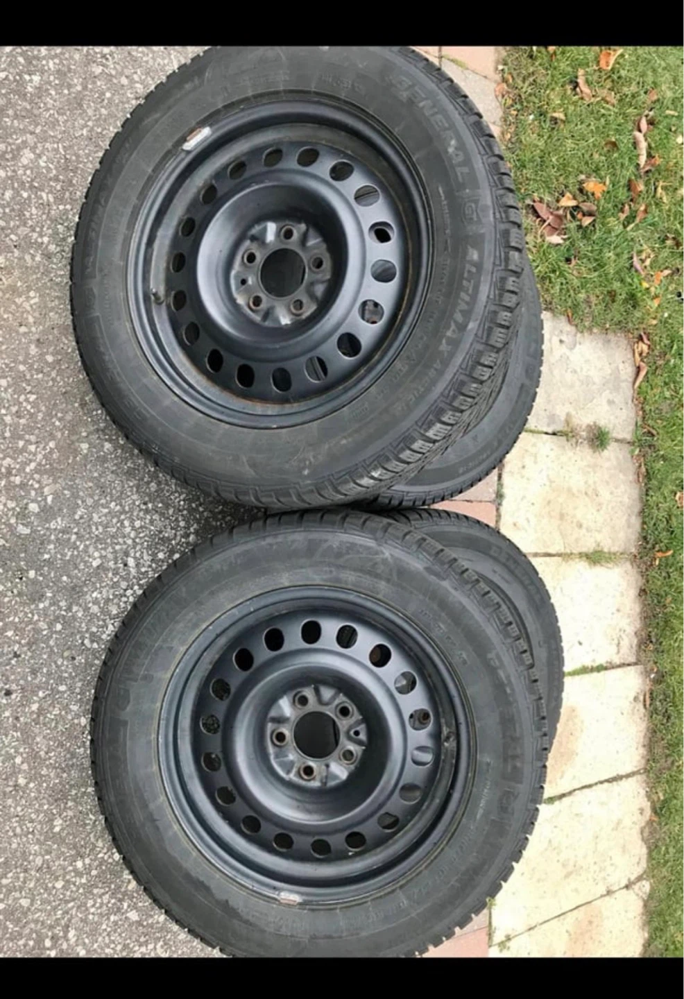 Set of 4 steelies Wintertek tires 205/55R16