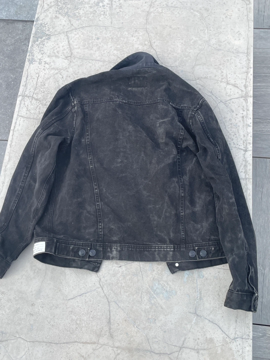 ADAM LAPINE Black Washed Denim Jacket - photo 4