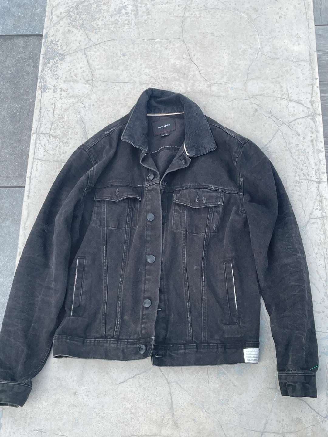 ADAM LAPINE Black Washed Denim Jacket - photo 2