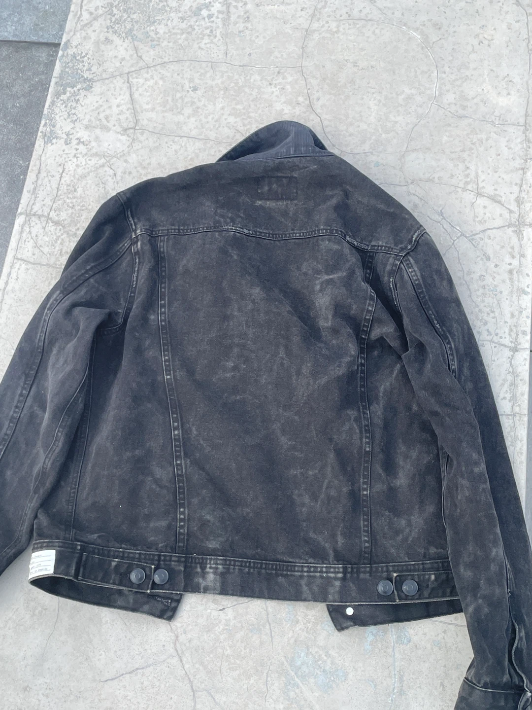 ADAM LAPINE Black Washed Denim Jacket - photo 5