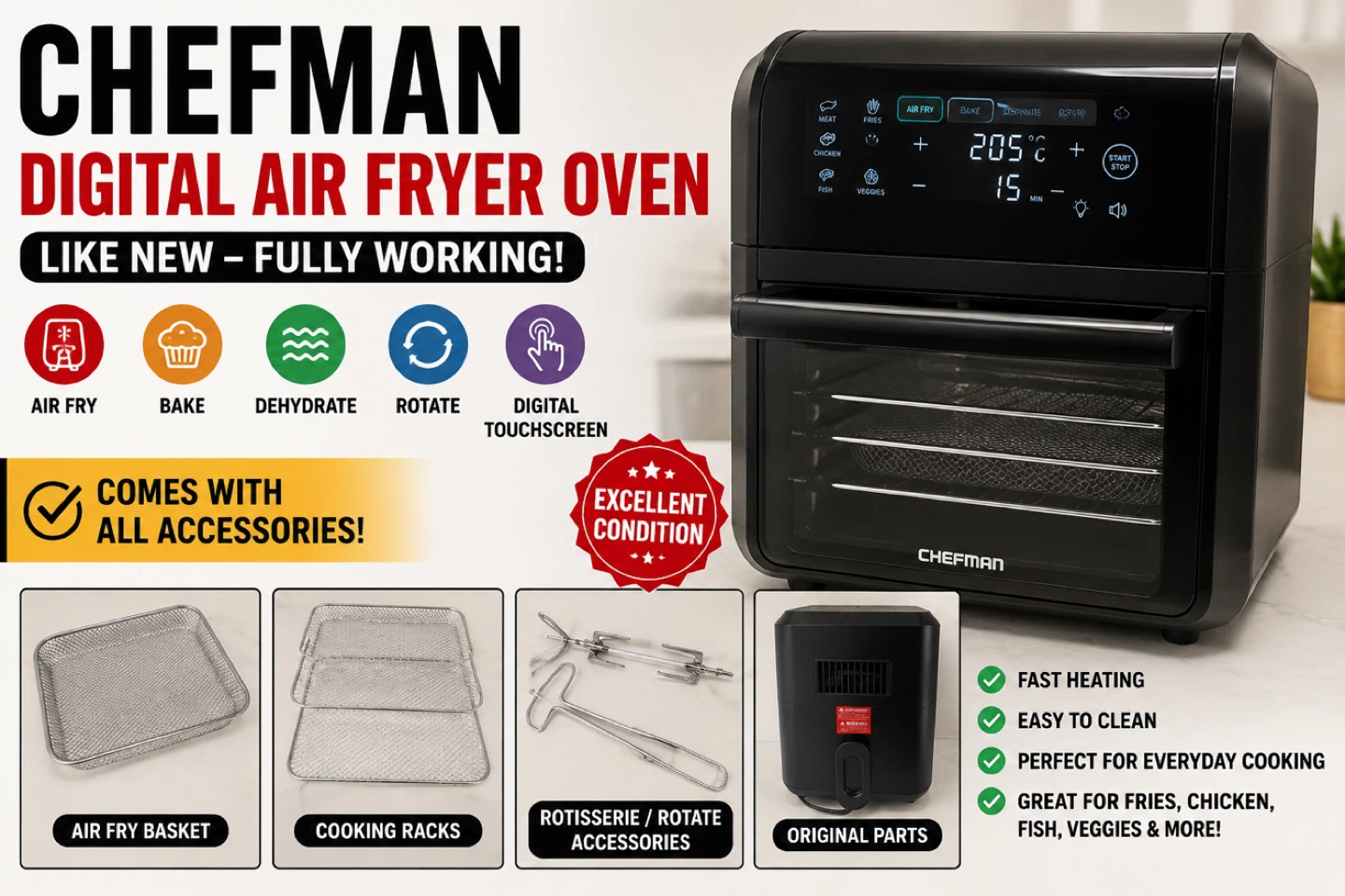 Chefman Digital Air Fryer Oven