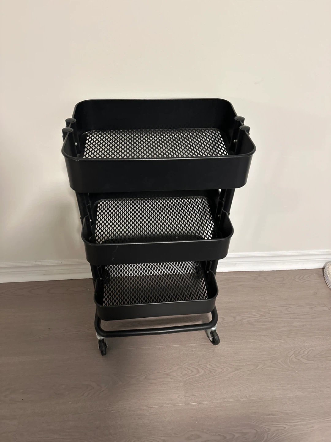 IKEA Black 3-Tier Rolling Cart - photo 2
