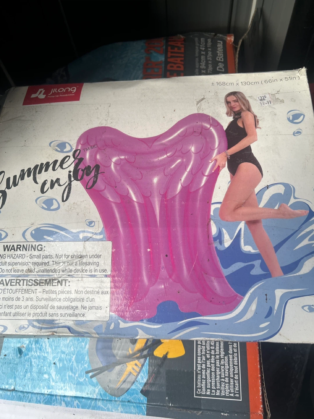 Jilong Pink Angel Wing Pool Float