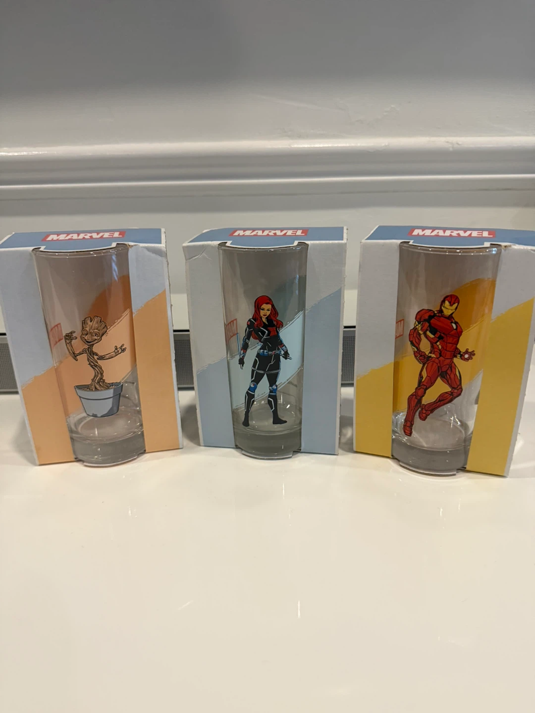 3 Brand new Marvel Character glasses