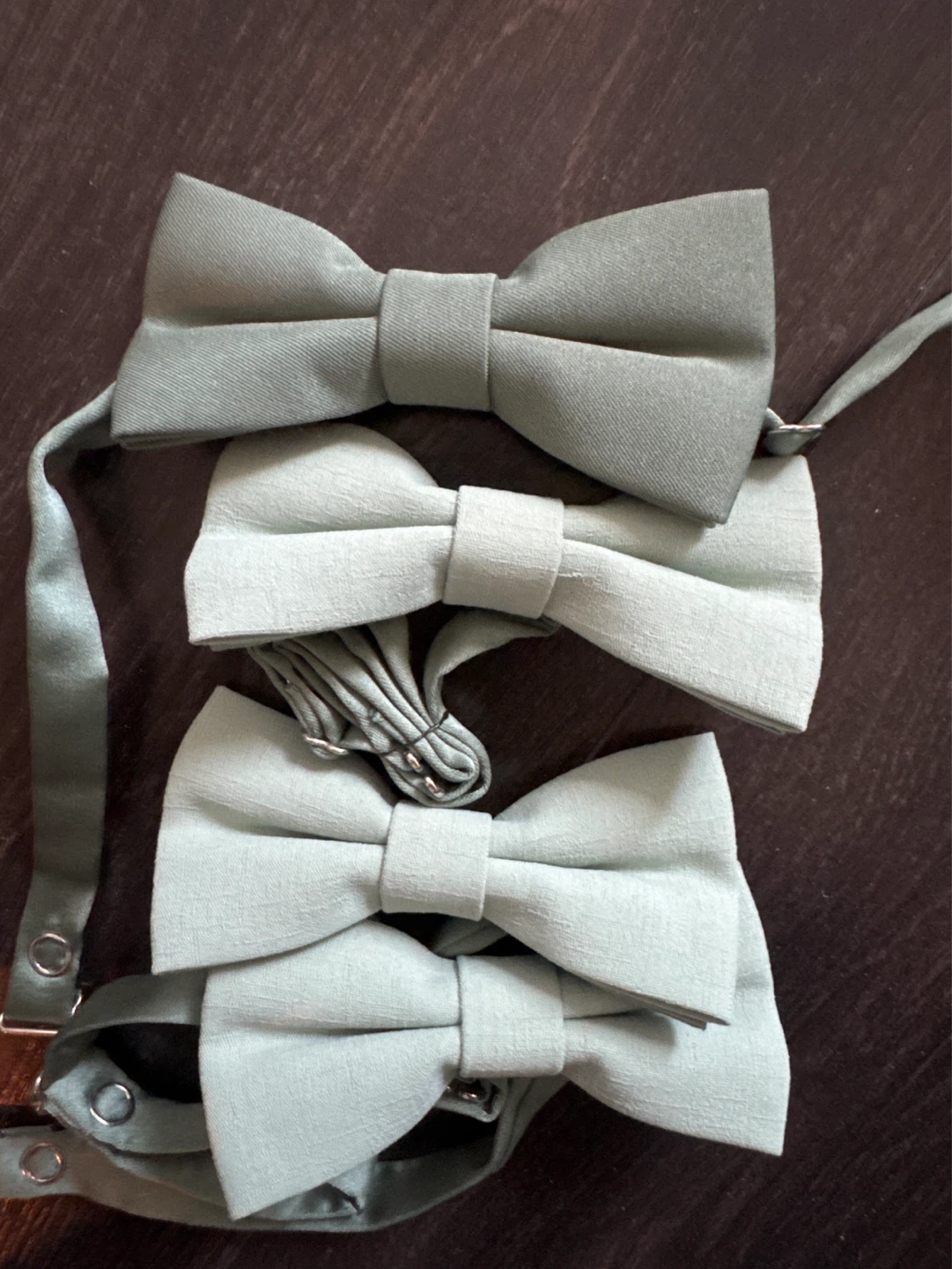 Set of 4 Sage Green Bow Ties