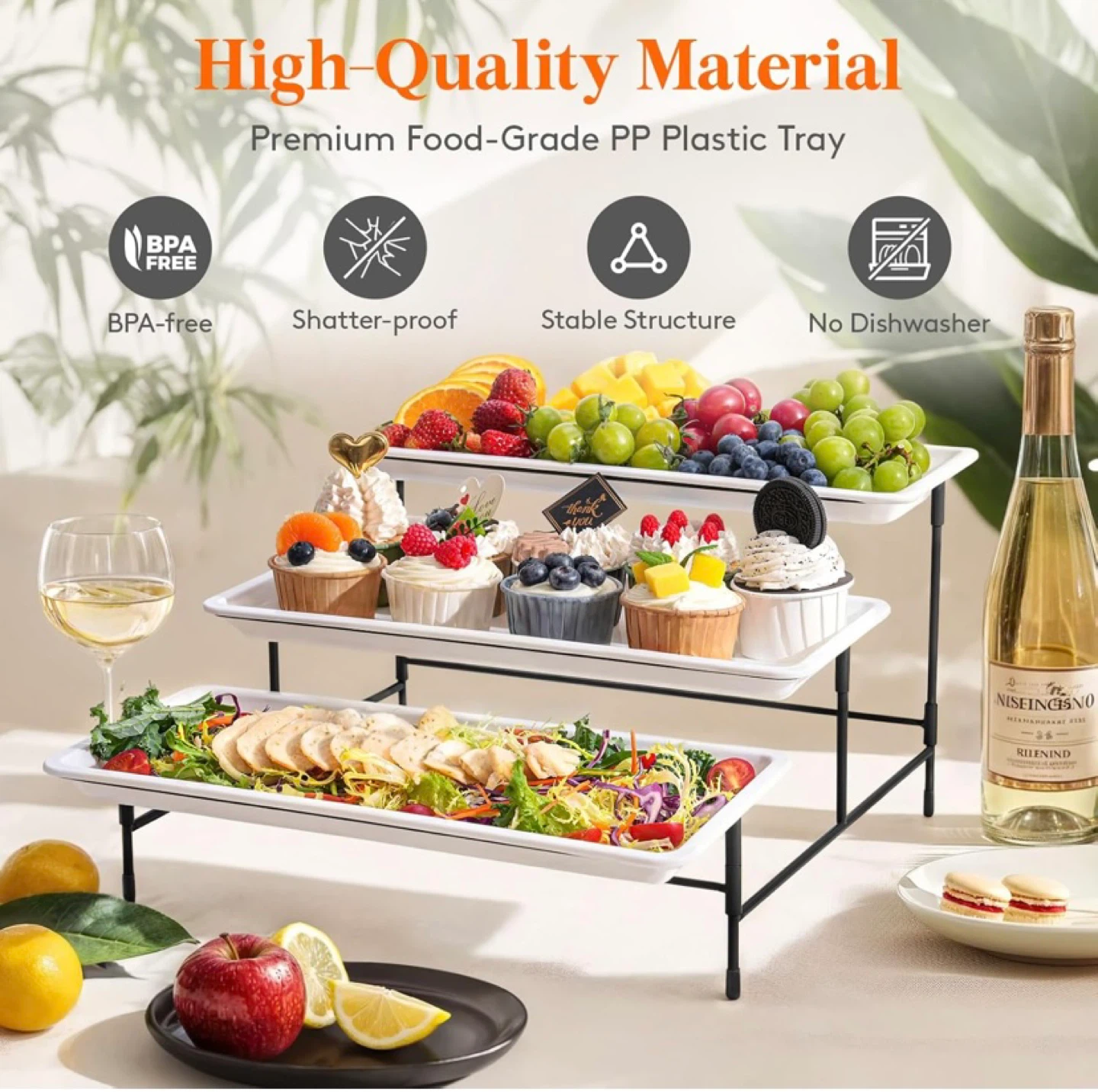 3 Tiered Plastic and Metal Serving Tray - photo 4