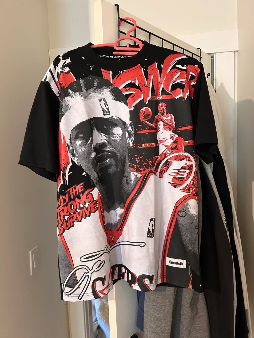 Hustle 4D Allen Iverson Graphic T-Shirt - Large