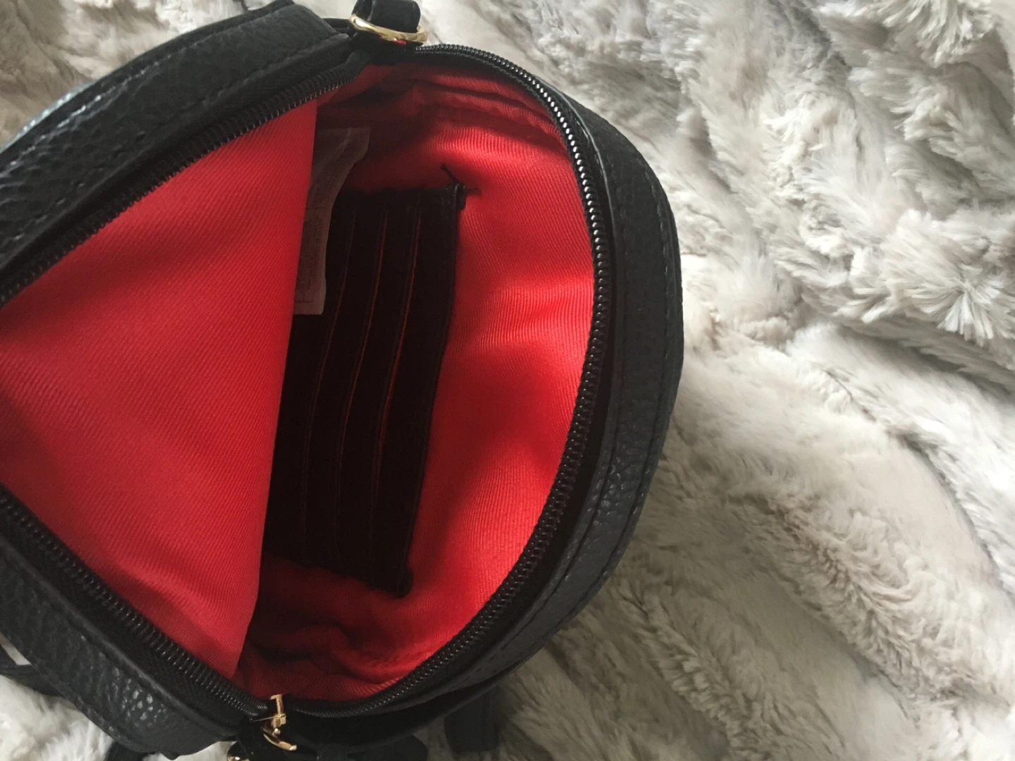Black Faux Leather Mini Backpack Purse - photo 4