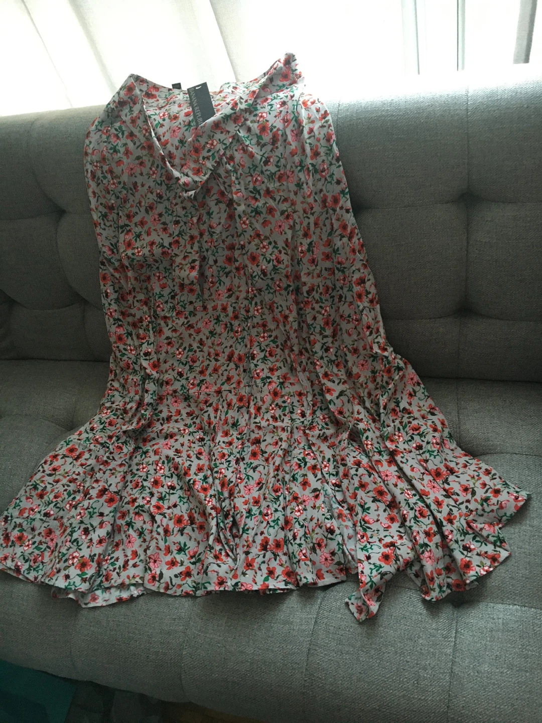 Banana Republic Floral Print Midi Skirt